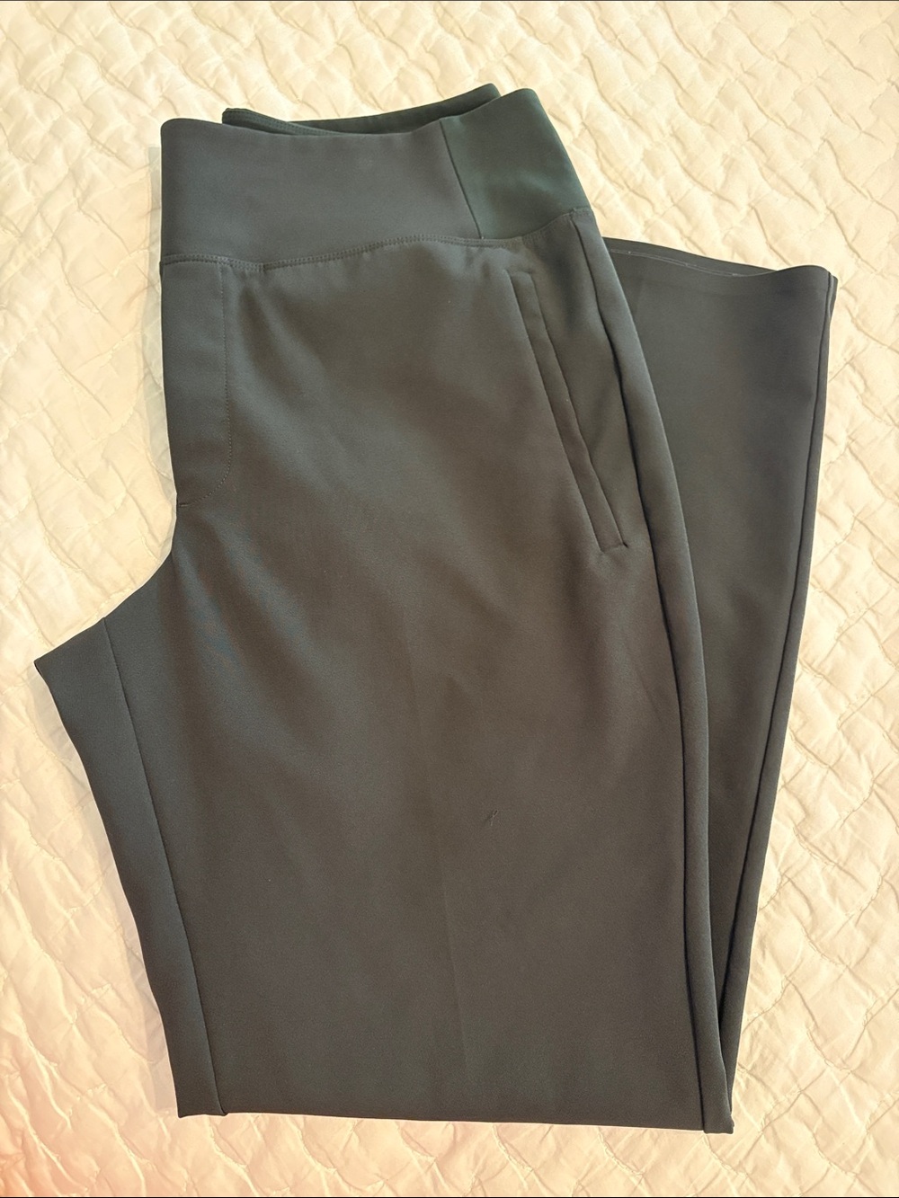 Athleta Women’s Size 12 Brooklyn Mid Rise Wide Leg Pant- Dark Green